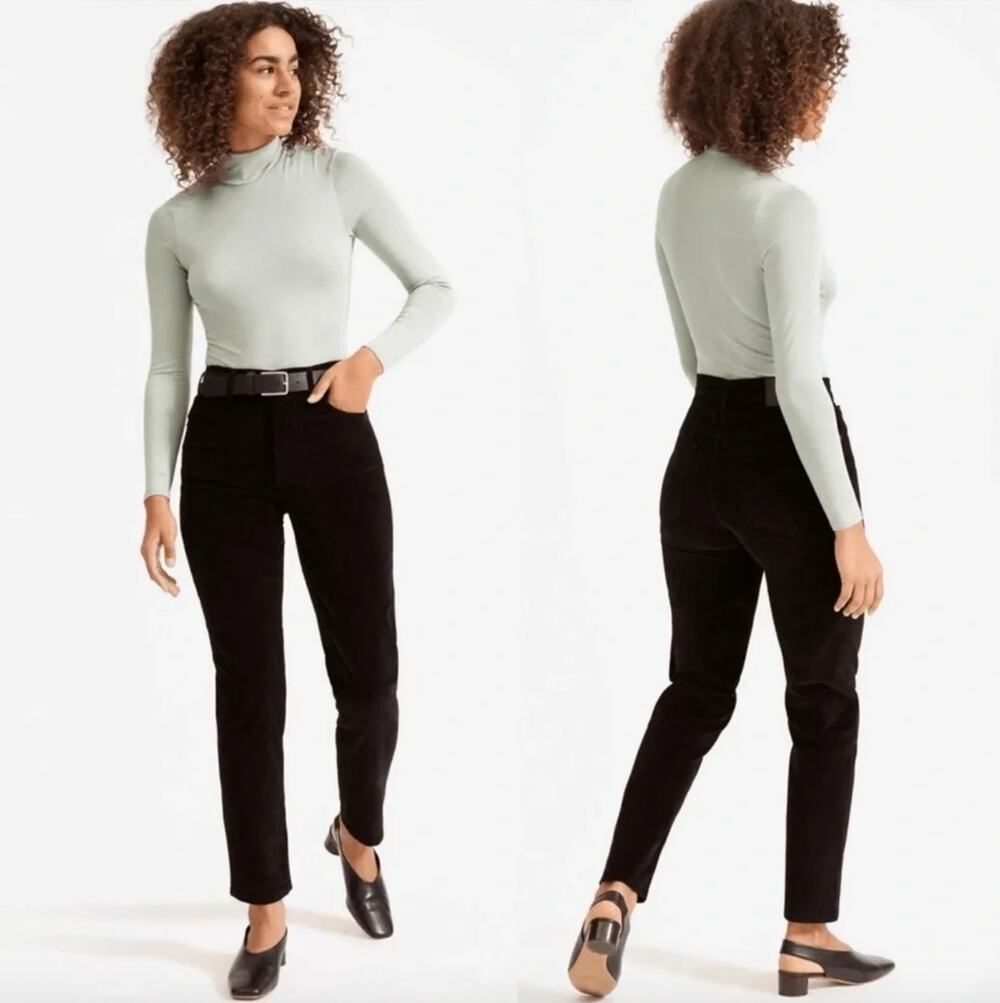 Everlane Baby Cord Cheeky Crop Pants Size 25 High Waist Hipster Minimalist